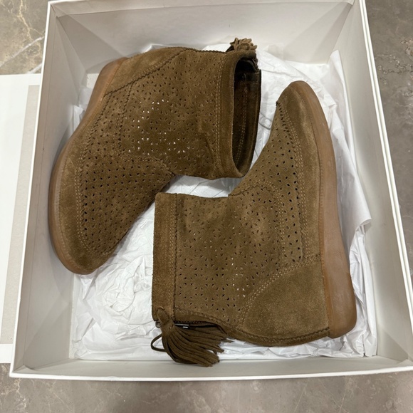 Isabel Marant Beslay Suede Tassel Wedge Ankle Boot, 37 - Picture 11 of 13